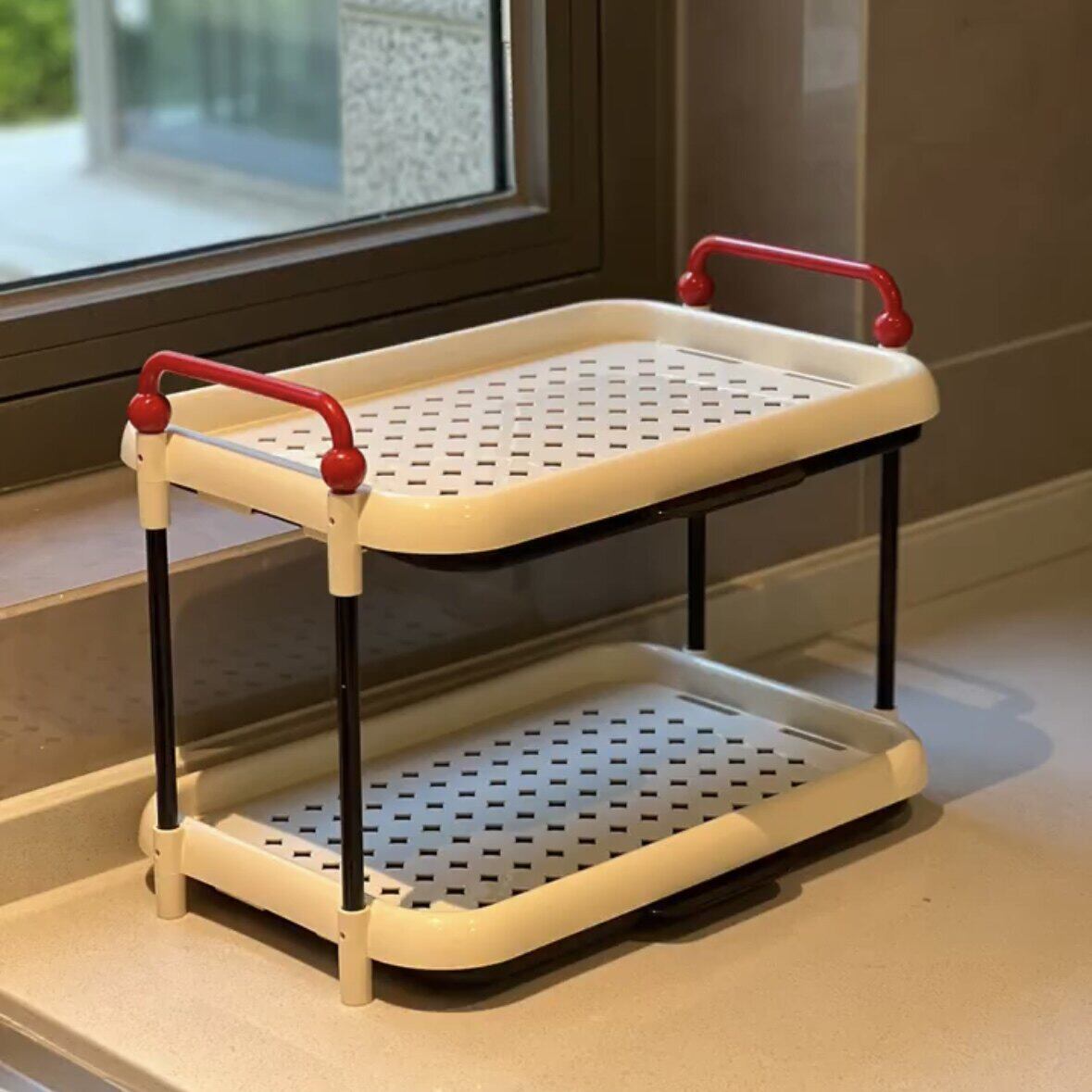 杯子收纳置物架浴室厨房沥水架多层加高托盘水杯咖啡杯调料收纳架