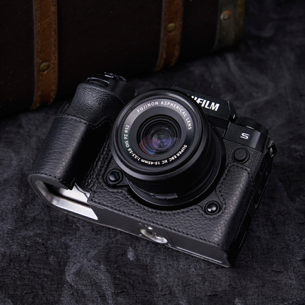 适用于富士XH2S/XH2保护套 头层真皮 皮套  真皮相机底座保护套