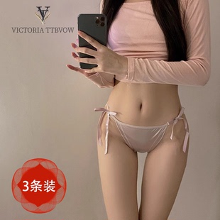 低腰純欲網紗三角褲 女2025年夏新款 緞面內褲 Victoria維多利亞法式
