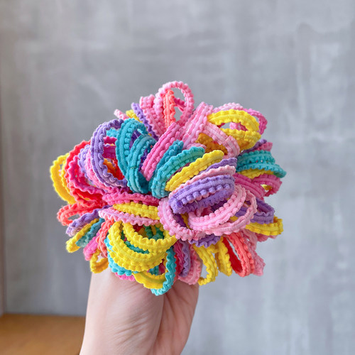 儿童简约基础橡皮筋不伤发女童发饰小号发圈高弹力发绳女宝宝头绳