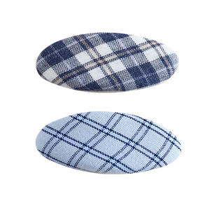 格子发夹儿童女波点布艺女童BB夹简约椭圆女孩发卡碎发夹宝宝头饰