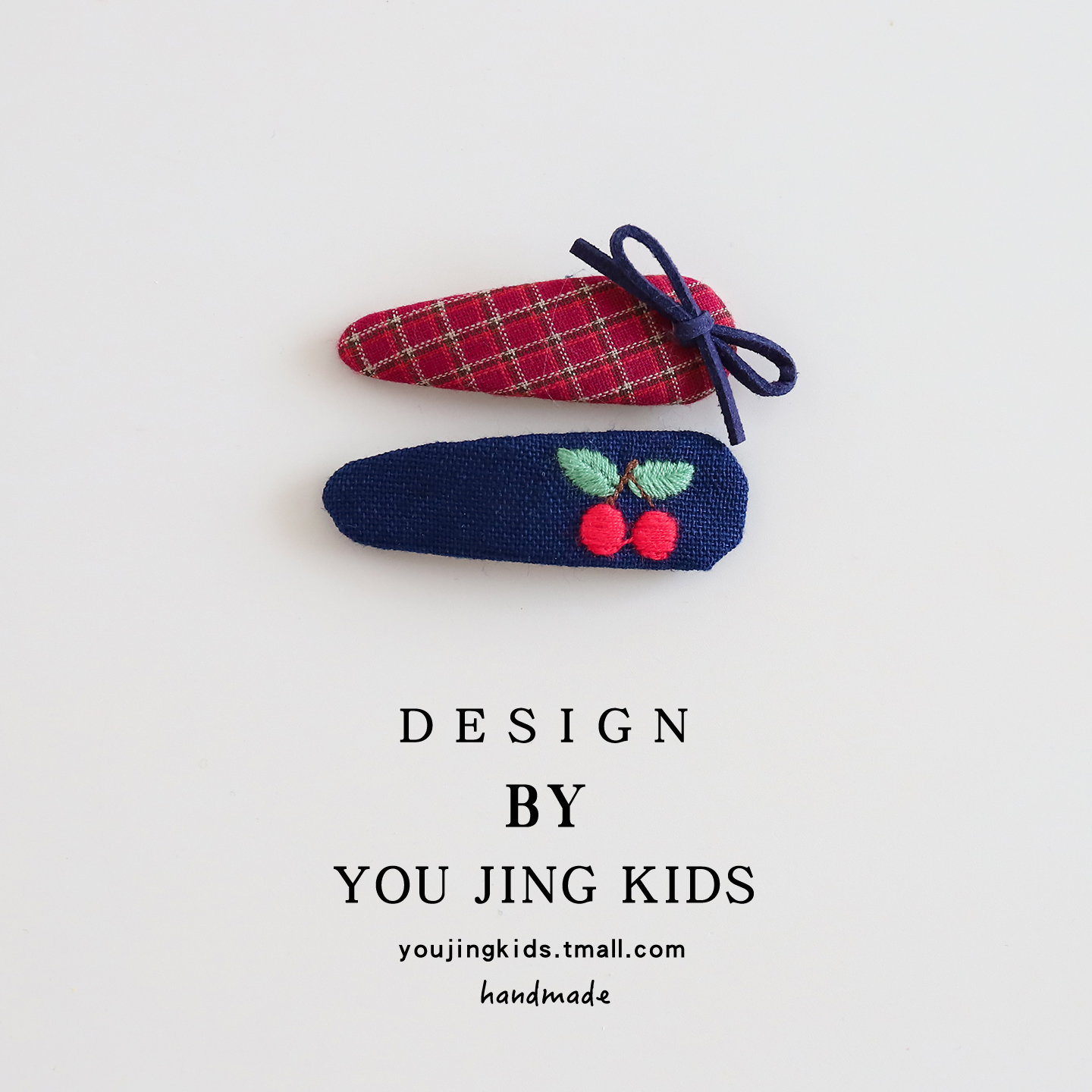 儿童樱桃格子发夹女孩BB夹兔子可爱刘海夹发卡女童边夹蝴蝶结头饰