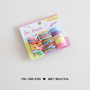 彩色基础小号儿童发绳不伤发宝宝皮筋头绳女童拇指发圈高弹力头饰