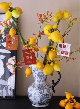 五代同堂黄金果鲜切枝水培植物年宵花插花客厅水养招财鲜花喜庆