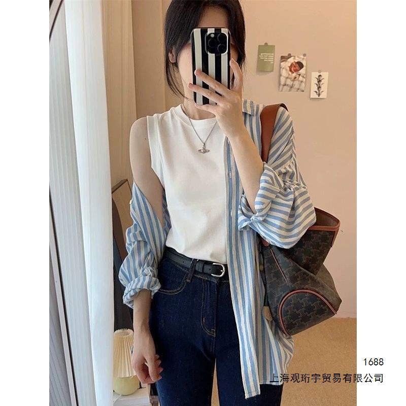 超好看白色吊带背心女巨