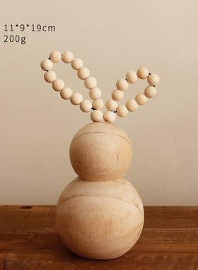 桌面手工木质小动物床头电视柜木室内家装摆件减压小精致礼品