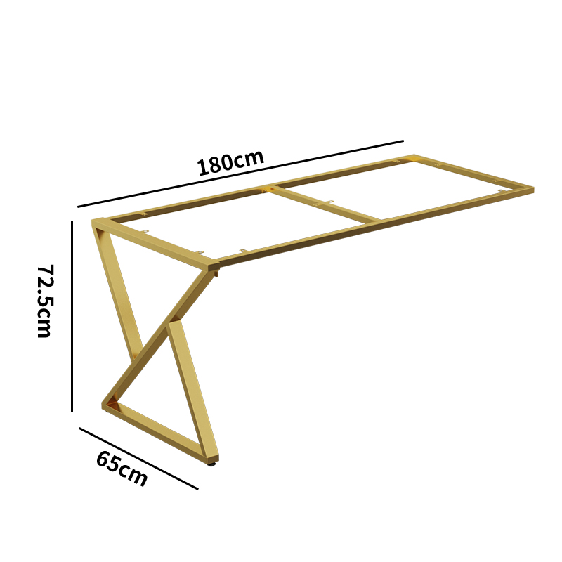 倒三角L型桌腿支架单边岛台金属支撑脚岩板吧台脚餐台腿搭边支架