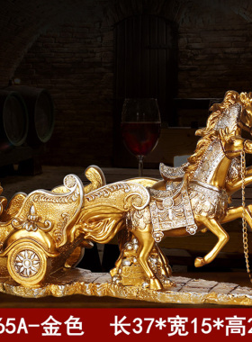 欧式创意双战马红酒架子摆件家用客厅高档时尚现代轻奢酒柜装饰品