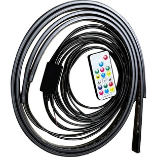 汽车霹雳游侠灯中网动态贯穿扫描灯爆闪灯led装 饰跑马呼吸流光灯