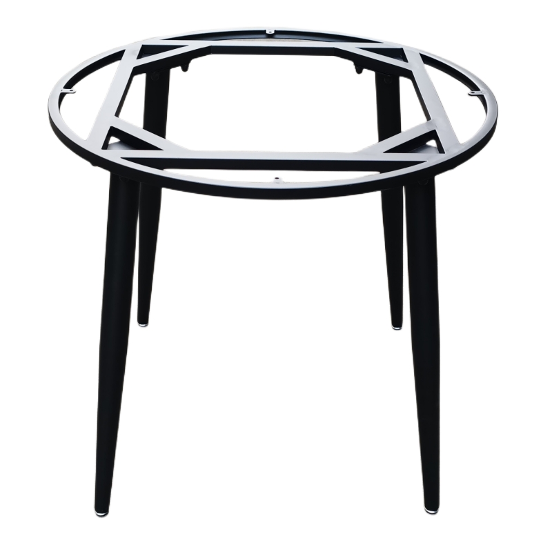 铁艺金属桌腿可拆装园形洽谈桌架圆桌支架岩板茶几茶桌支撑架桌架