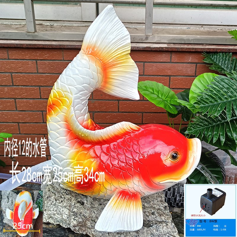 锦鲤嘴巴流水庭院鱼池喷泉动物流水口出水口装饰摆件流水景观造景