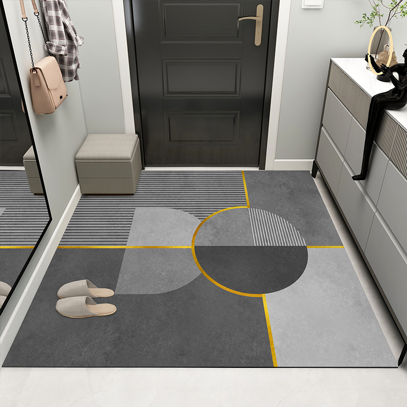 轻奢风入户门地垫进门防滑脚垫家用大门口垫子玄关地毯门垫可裁剪