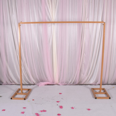 婚庆背景架加厚镀锌方管伸缩婚庆道具背景纱幔架舞台婚庆背景架子