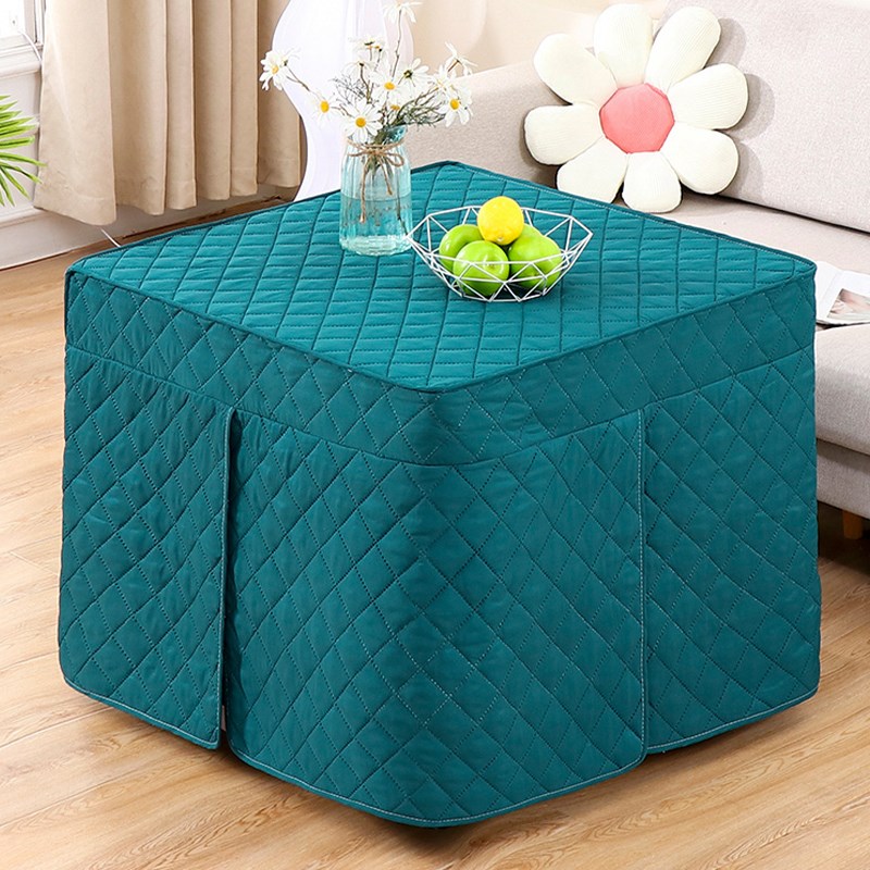 烤火桌子罩套正方形电烤炉桌子取暖桌套桌布火炉保护罩冬季烤火被