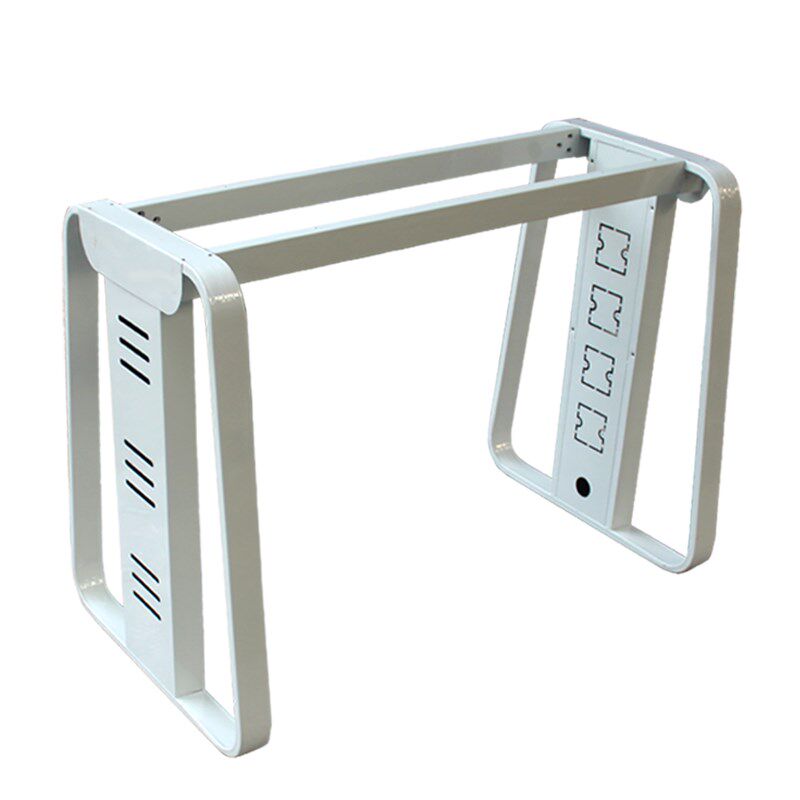 桌子腿支架带线槽框脚铁架桌腿会议桌脚办公桌腿金属电脑桌吧台脚