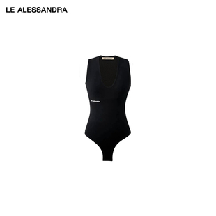 深U领连体分割背心上衣打底 品牌直营 ALESSANDRA 美式