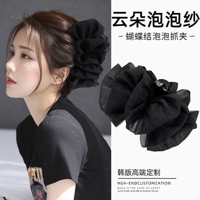 饰拉美网红抓夹后脑勺蝴蝶结