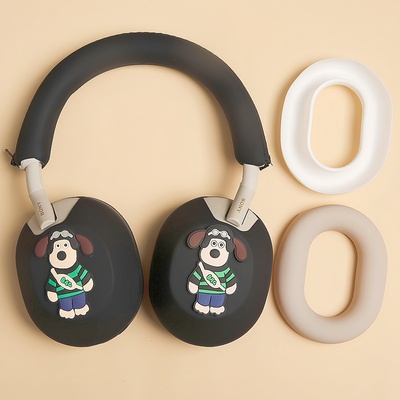 适用Sony/索尼WH-1000XM6头戴式蓝牙耳机保护套可爱情侣卡通WH-1000XM5/WH-1000XM4/3横头梁套耳罩耳帽替换壳