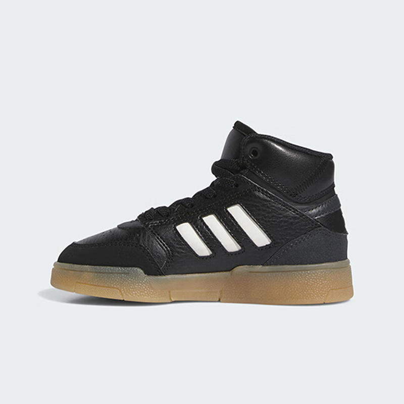 Adidas阿迪达斯男女黑色高帮复古篮球风运动板鞋小童儿童IG1479