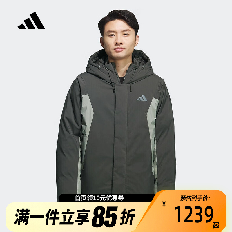 Adidas阿迪达斯鸭绒男连帽加厚短款羽绒服冬保暖夹克外套KC2508