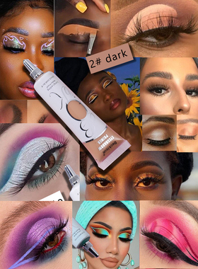 潮流新品欧美妆截断式眼部打底眼影遮瑕膏哑光粉紫绿色白eyeshado