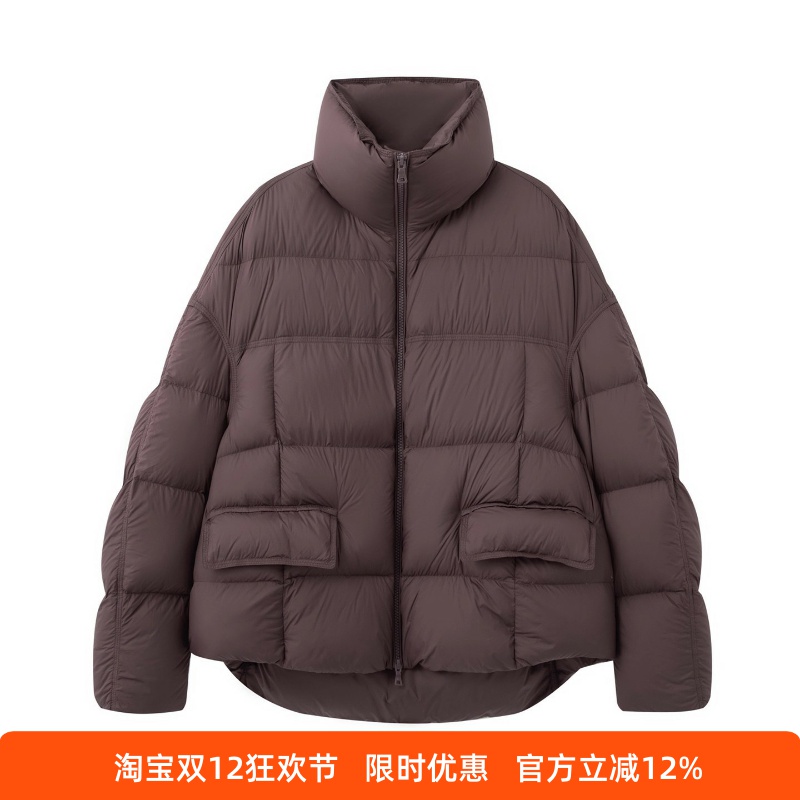 2025冬宽松立领加厚羽绒服外套