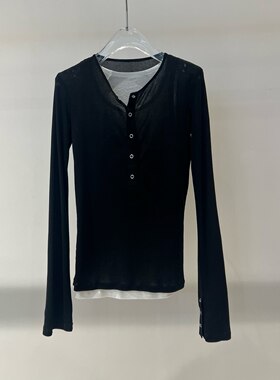 ariosec艾诺丝女神官方旗舰店2026春款长袖假两件羊毛衫BR601116