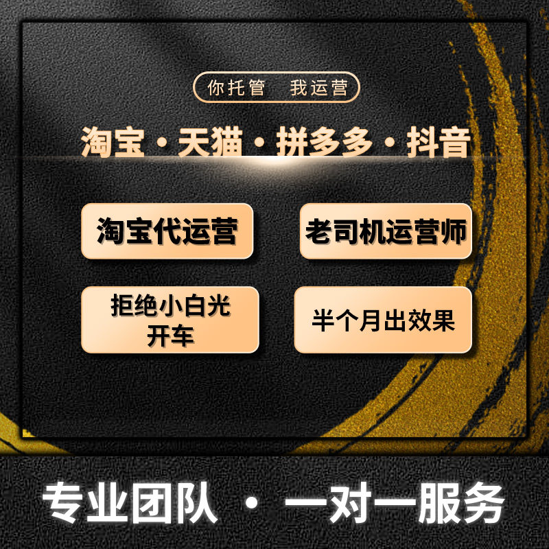 淘宝整店代运营网店托管天猫营运直通车推广优化PDD多多店铺运营
