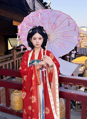 新中式花瓣流苏伞女古典古风拍照汉服道具舞蹈油纸伞走秀演出伞