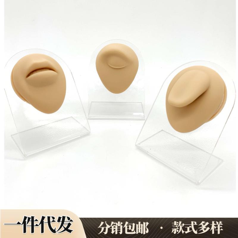 硅胶耳朵模型穿刺穿孔模型鼻钉舌钉肚脐鼻钉训练摆拍展示工具立体