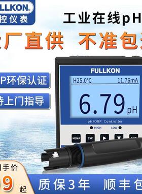丰控工业线 线上pH计 ph控制器电导率检测仪感测器电极监视器ORP