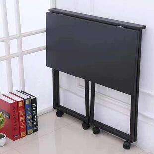 免安装摺枱简易带轮书桌家用小型办公电脑桌移动餐桌多功能折叠桌