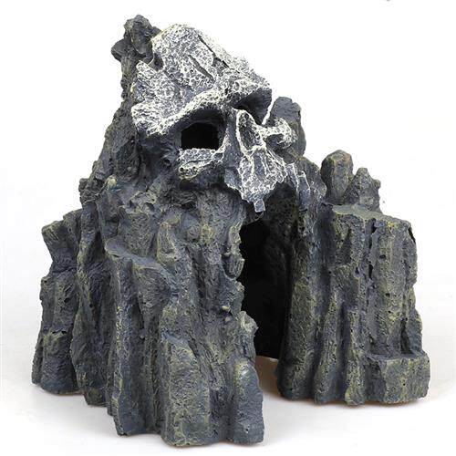 湖慈鲷躲避屋水景骷髅假山鱼缸装饰水族箱造景鱼虾繁殖鱼窝躲避罐