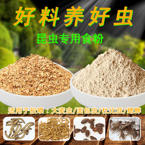 酷克宠物小麦麸皮杜比亚饲料蟋蟀大麦虫面包虫活体昆虫专用营养粮