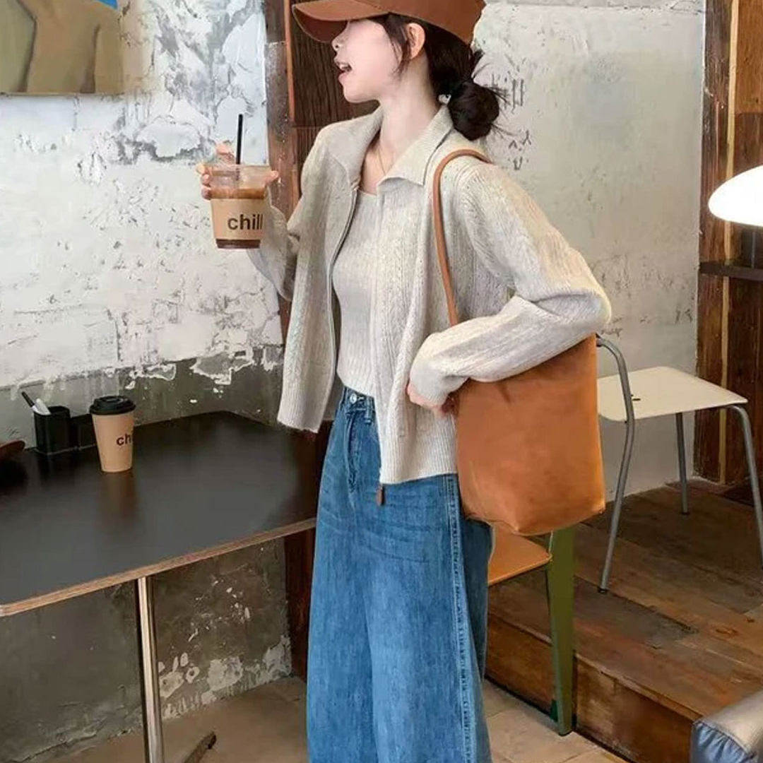 小香风针织套装女2026新
