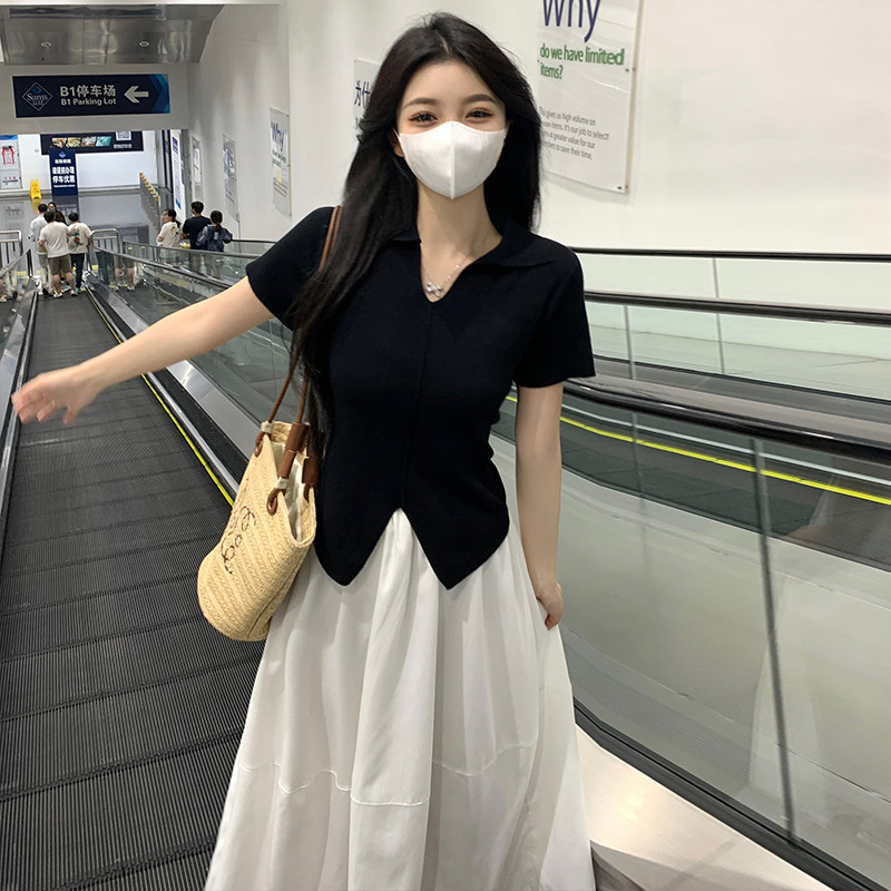 大尺码法式修身显瘦上衣