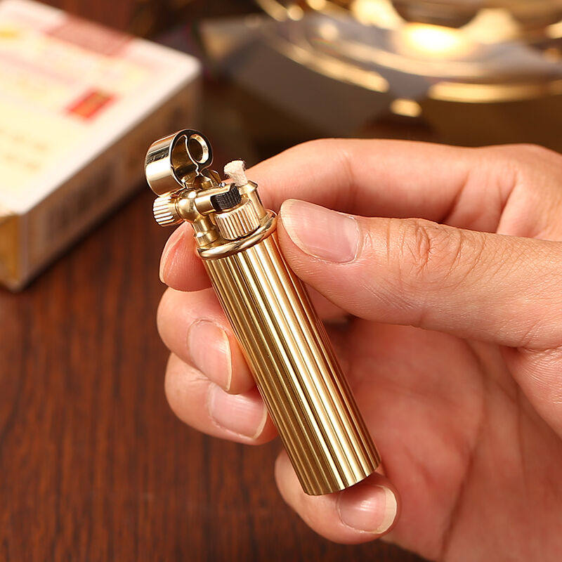 玛杜罗Maduro打火机个性老式火机复古砂轮纯铜手工制作钢轮侧滑全