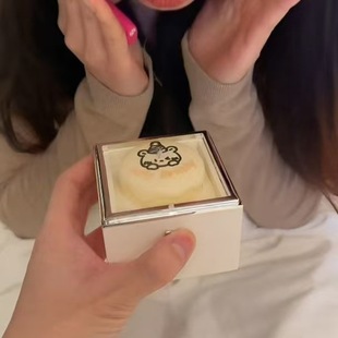 小熊蛋糕戒指盒惊喜表白盒魔术盒子吹蜡烛翻转首饰盒创意生日礼物