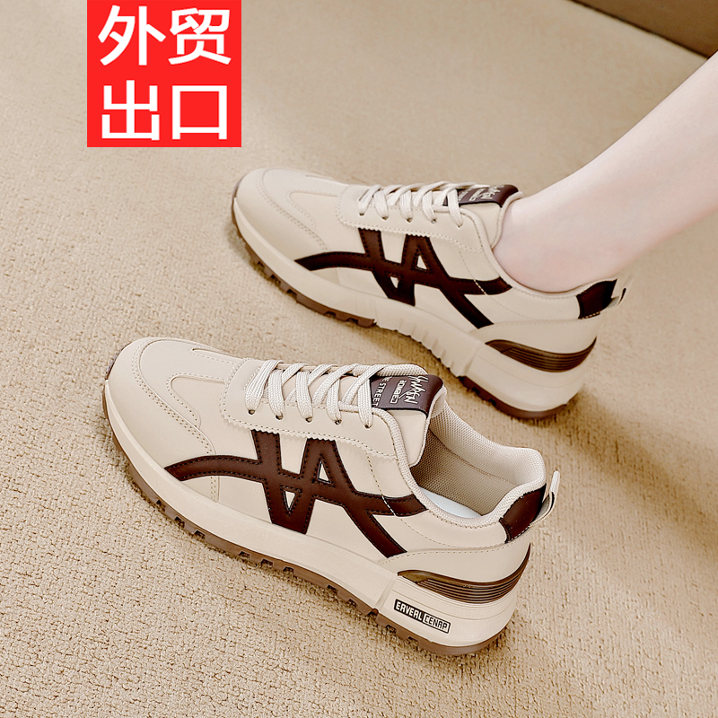 卓依妮真皮运动休闲鞋女2025