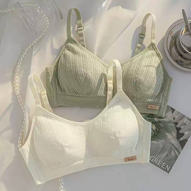内衣夏季薄款女小胸聚拢防下垂学生高中少女无钢圈无痕文胸罩bra