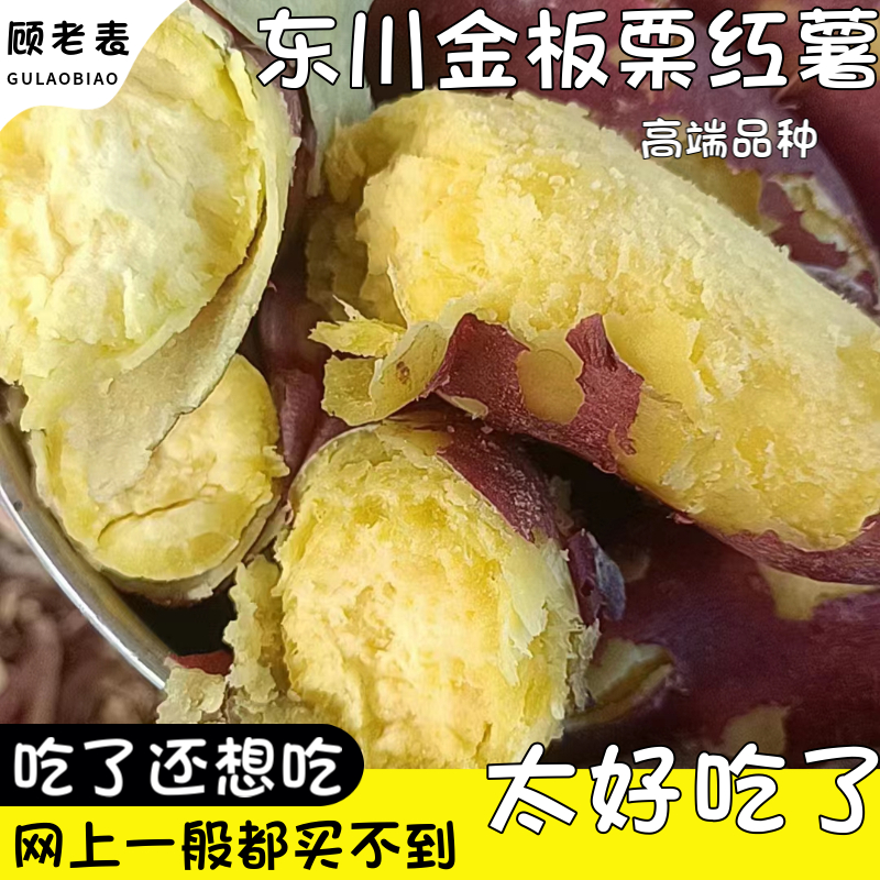 东川板栗红薯老品种云南红薯高原黄金蜜薯新鲜烤地瓜粉糯香甜可蒸