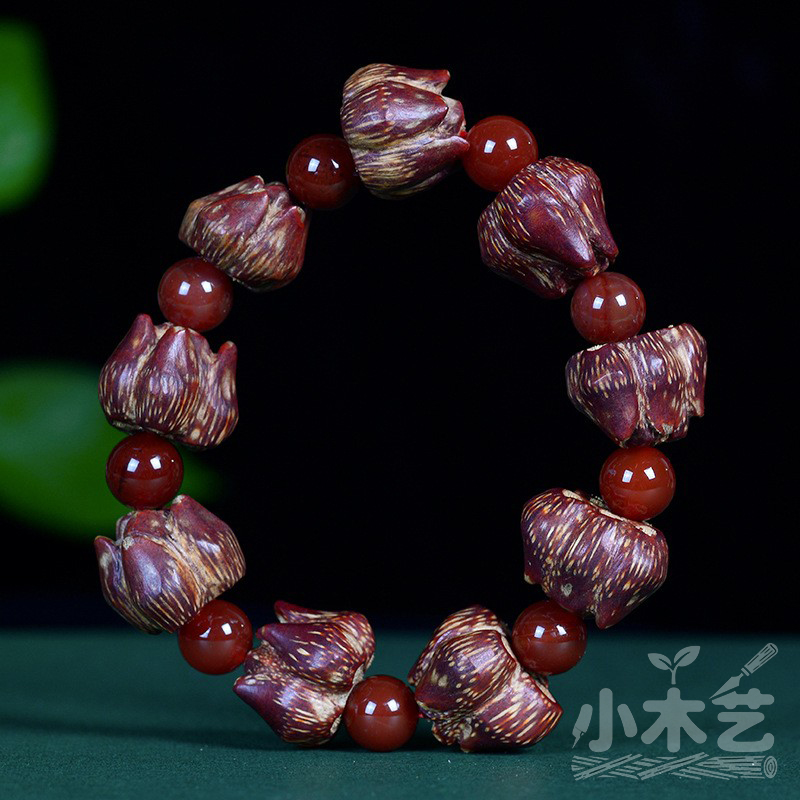 滴血莲花菩提子手串特色民族风手工配饰把玩文玩男女情侣配饰原籽