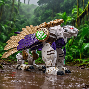 儿童变形玩具虎鹰超能勇士金刚机器人恐龙猩猩模型男孩成品手办