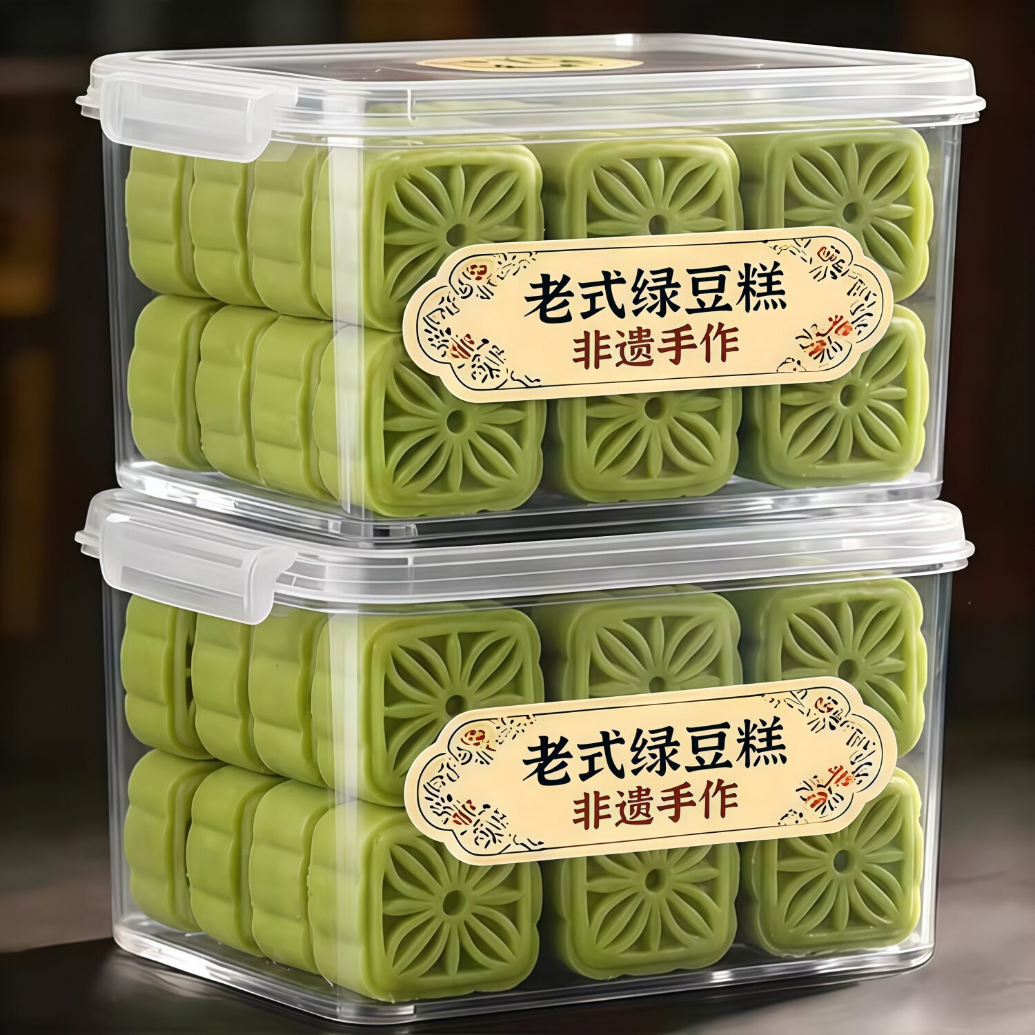 纯手工无糖绿豆糕老式正宗官方旗舰店独立小包装端午节糕点无添加