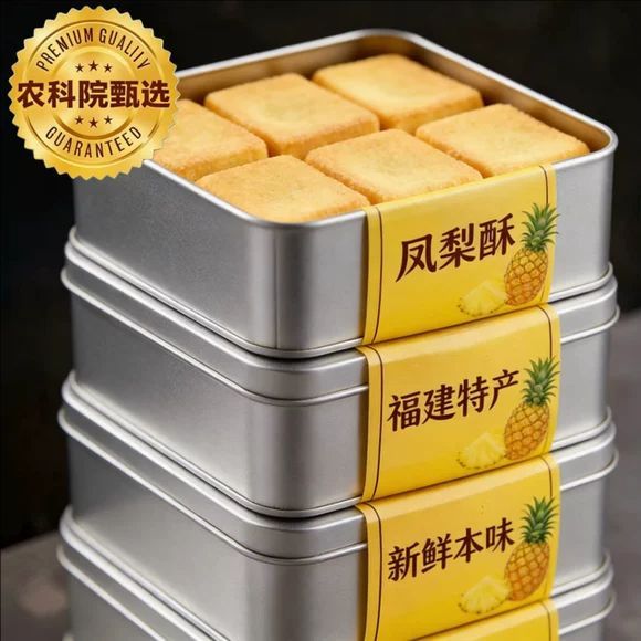 台湾师傅手艺铁盒子凤梨酥正宗厦门风味特产零食早餐代餐食品点心