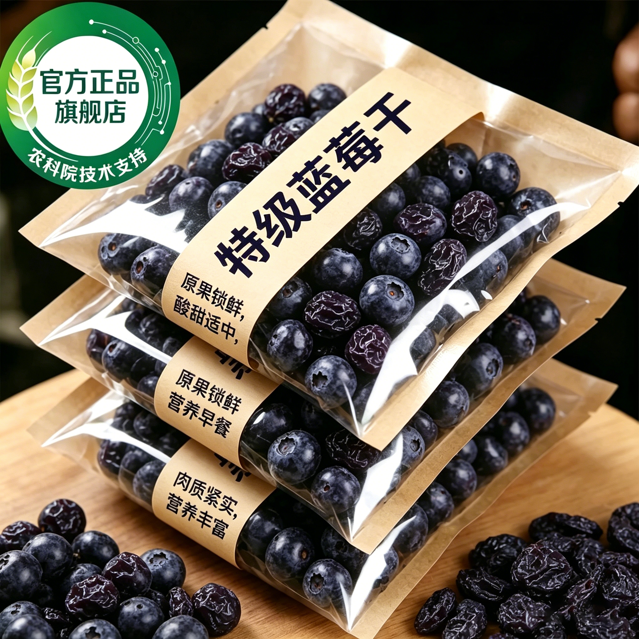 大兴安岭野生蓝莓干无糖无添加官方旗舰店特级蓝梅干蜜饯果脯水果