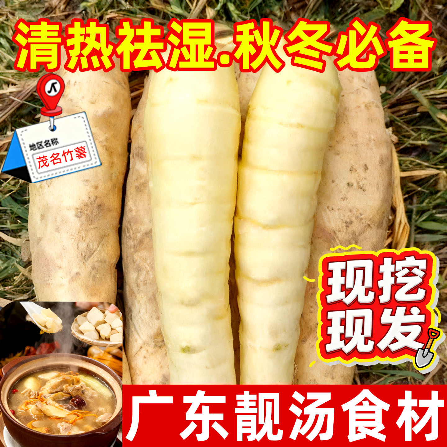 广东茂名高州竹薯无渣2025新鲜