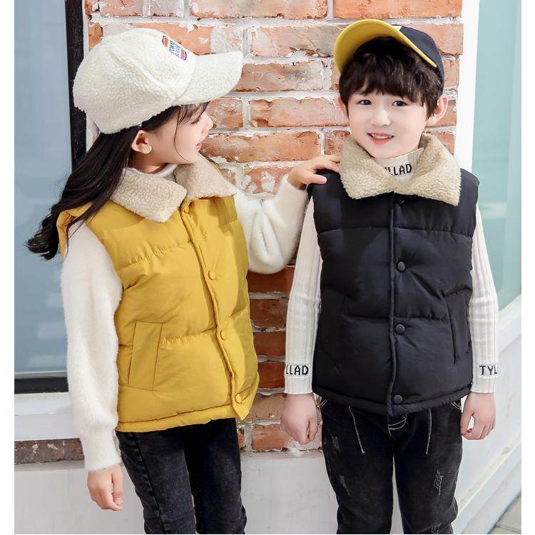 韩版加厚儿童马甲秋冬季