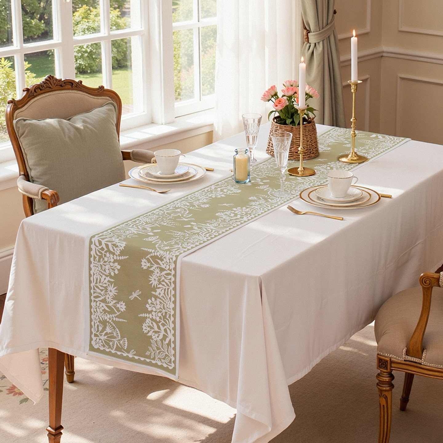 viskahome桌旗高端提花餐桌桌旗轻奢复古法式简约电视柜玄关盖布,居家布艺,桌旗,淘宝优惠券,粉丝福利购,淘宝优惠卷