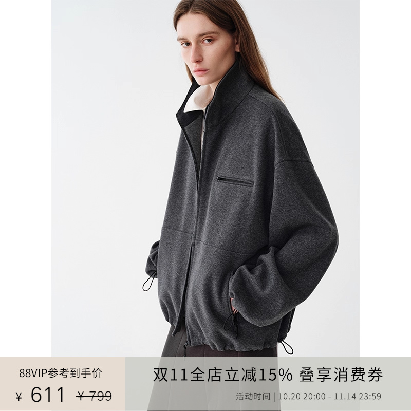 PLANITES vol.21 牦牛绒暖感混纺 撞色运动卫衣外套